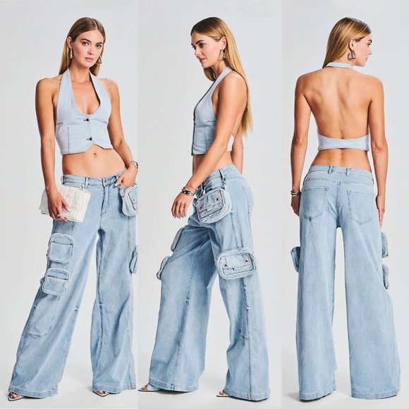 NWT SER.O.YA Stephy Cargo Pants in Coastline‎ Sz 24 - Picture 2 of 12